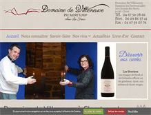 Tablet Screenshot of domaine-de-villeneuve.com